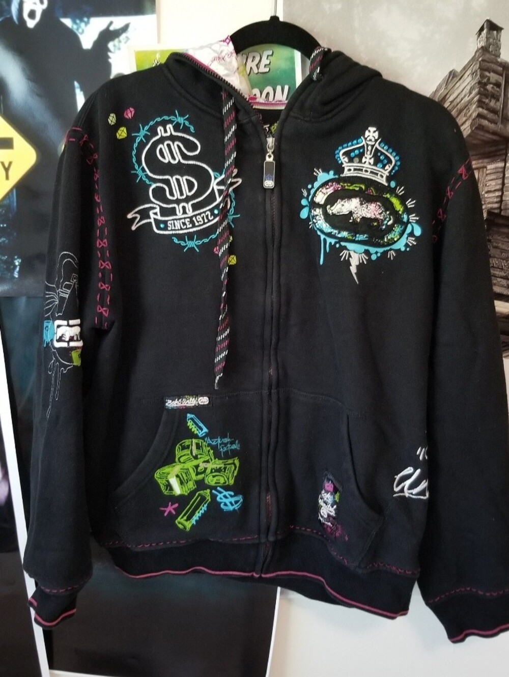 Ecko Unlimited Bedazzled Graphic Hoodie